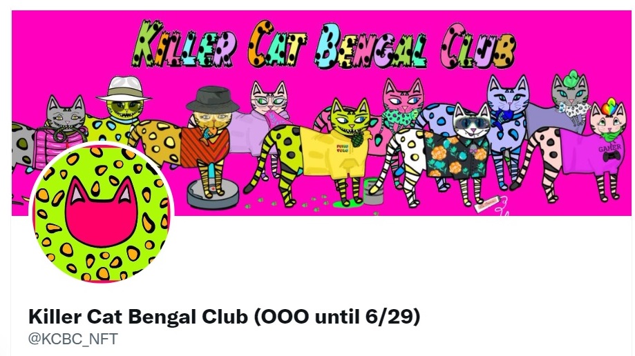 Killer Cat Bengal Club Popular Polygon By Miami-Based Artist. 