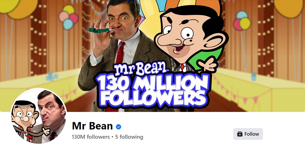 Mr. Bean - 130 Million Following On Facebook