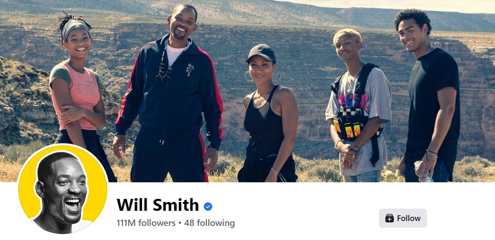 Will Smith - 111 Million Followers On Facebook