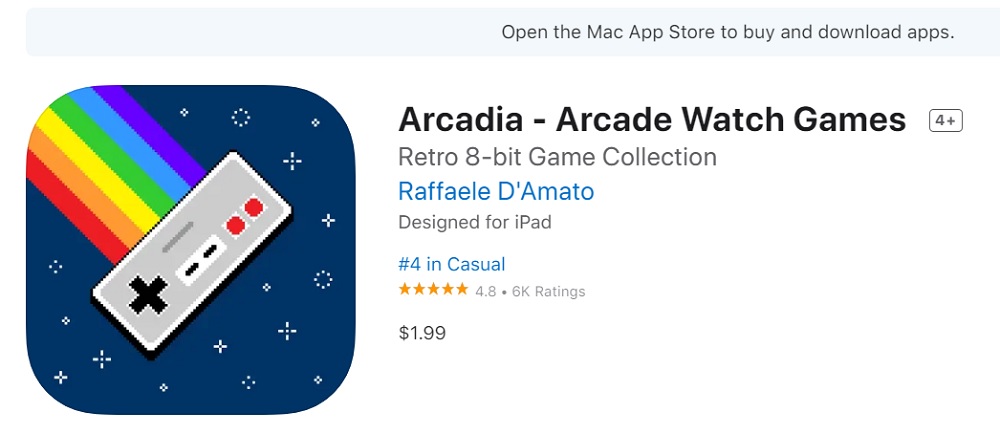 Arcadia Popular Fun Game On An Apple Watch