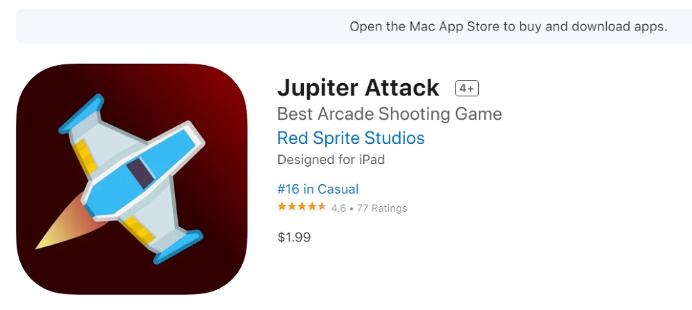 Jupiter Attack Best Arcade Shooter on Apple Watch