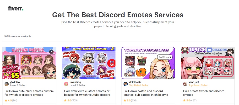 Fiverr Best Freelance Website For Finding Discord Emoji Creators