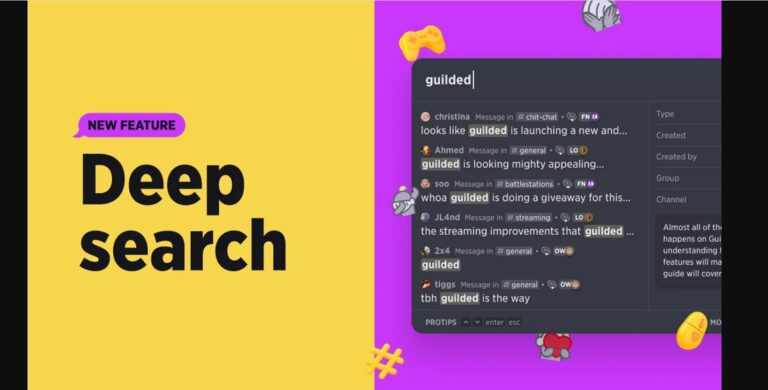 Guilded Added Features For Shallow And Deep Search & Tracking Events