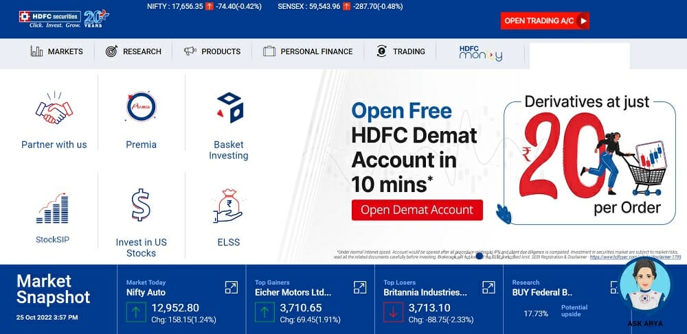 HDFC Securities Best Trading Apps In India With Referral Bonuses & No Investments
