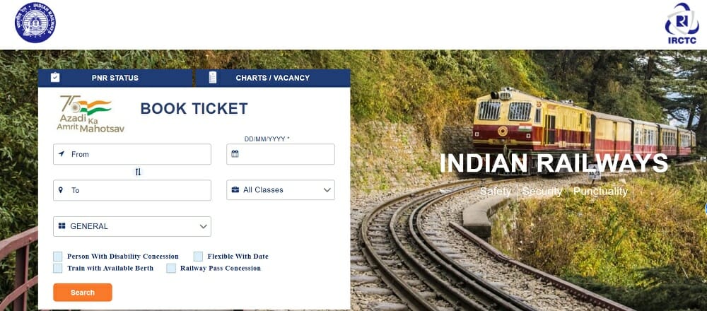 IRCTC Best Train Ticket Booking Apps In India