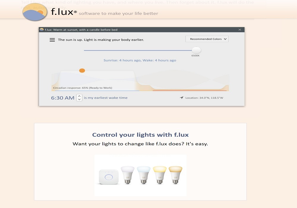 F.lux – Software That Protects You From The Blue Light