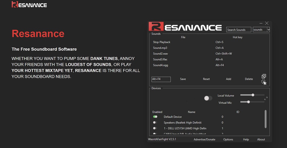 Resanance - Free Software For All Soundboard Needs